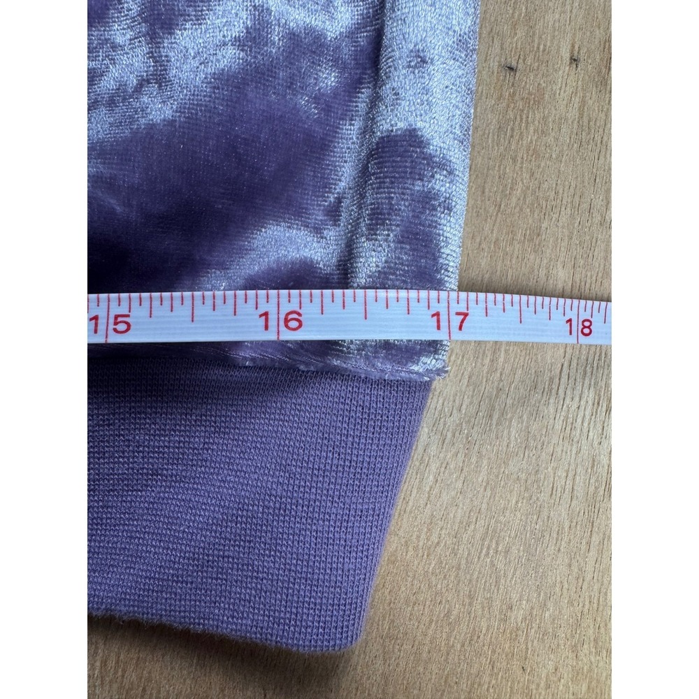 NEW YORK COMPANY Purple Crushed Velvet Bomber Jacket Womens Size Small - Picture 7 of 9